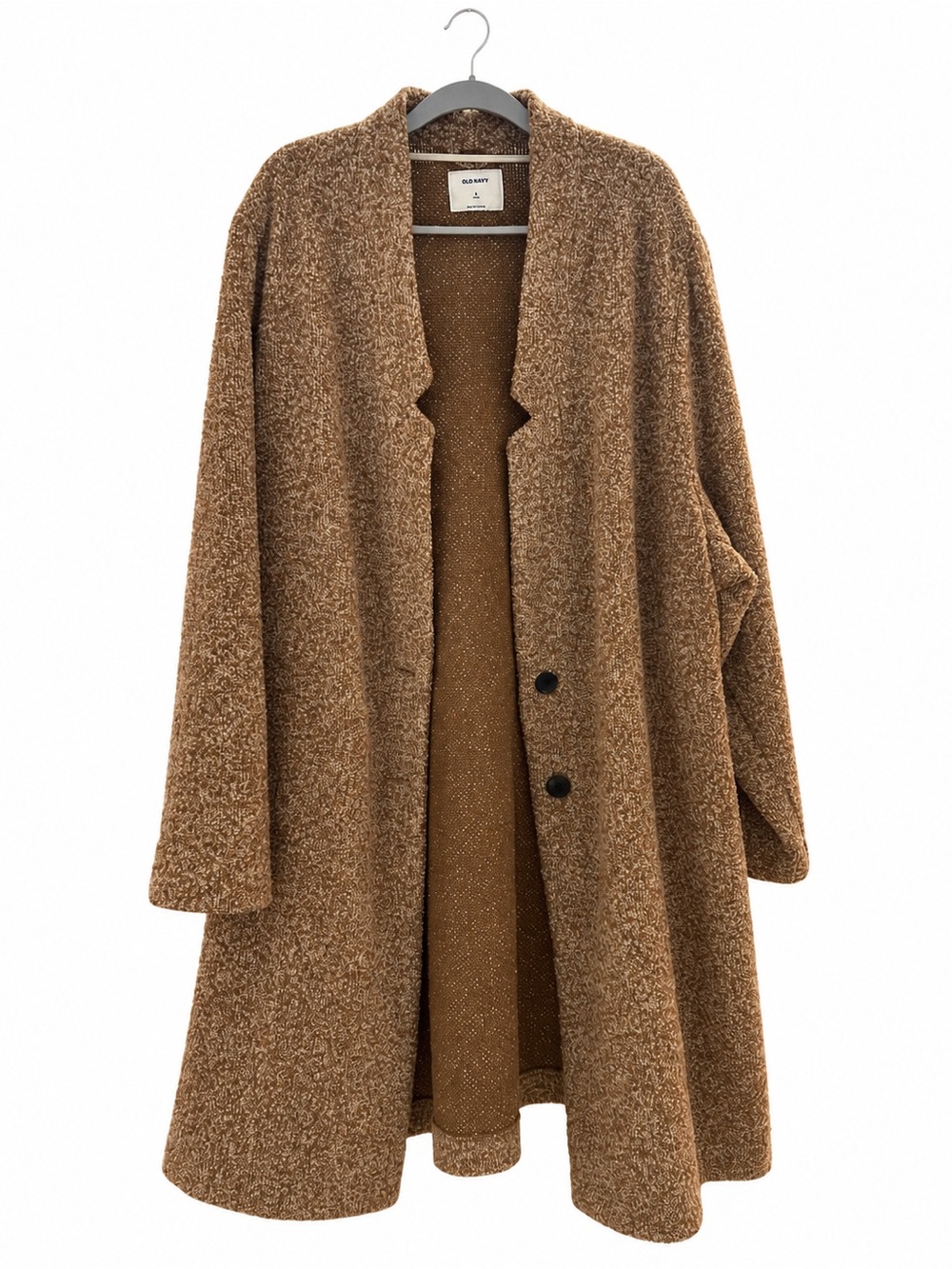 Old Navy Brown Bouclé Long Cardigan Coat Plus Size 4X